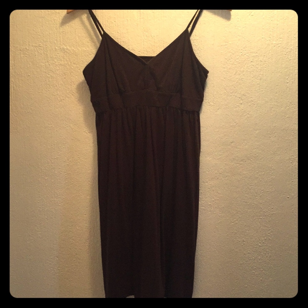 Chocolate brown spaghetti strap dress